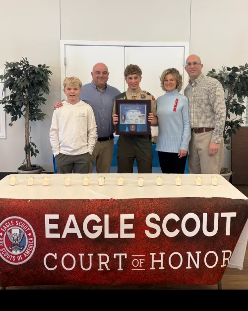 Freshman Jacob Planeta &rsquo;29 Earns Eagle Scout Rank