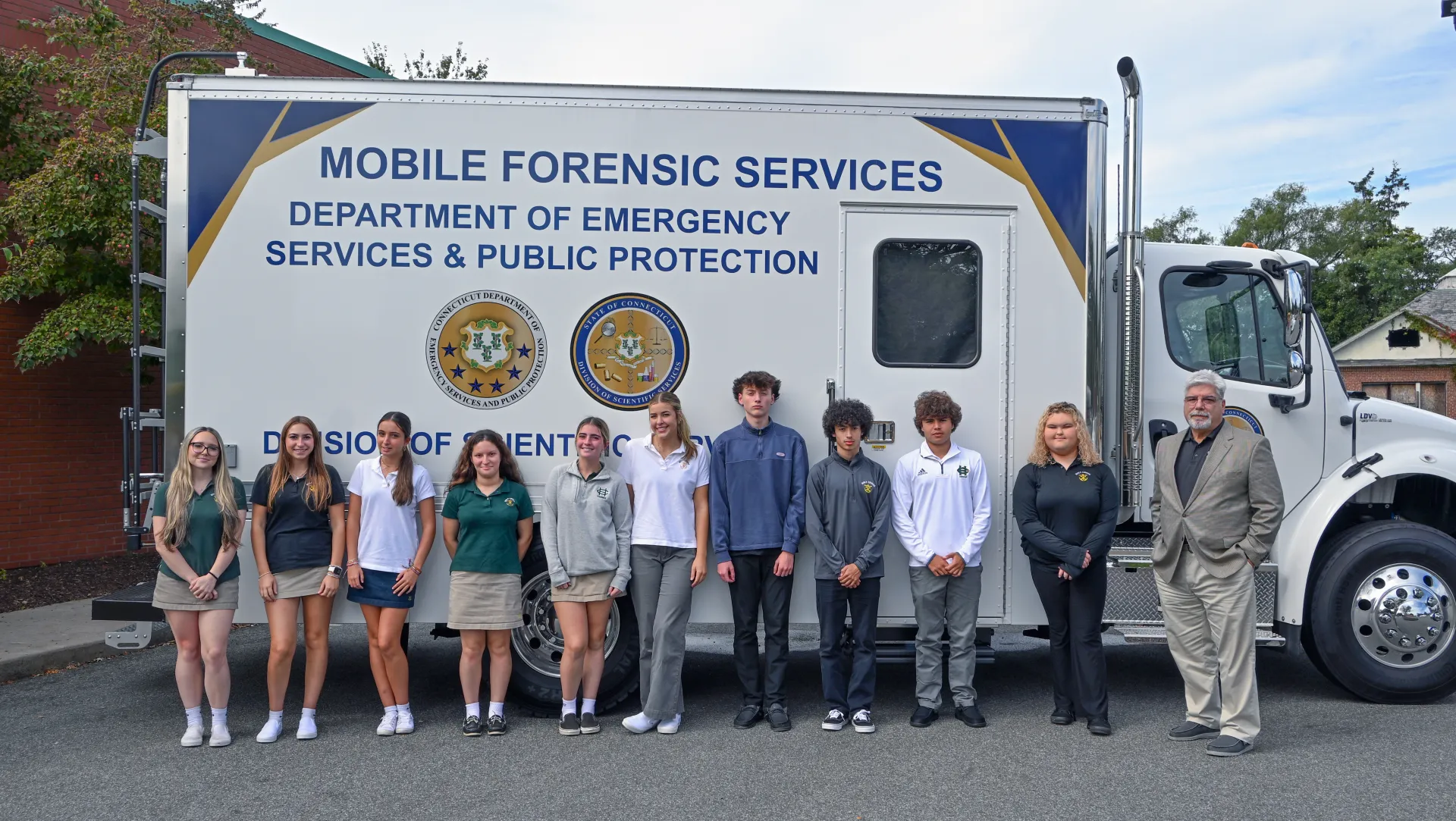 Criminal Justice Class Visits the Department of Emergency Services and Public Protection