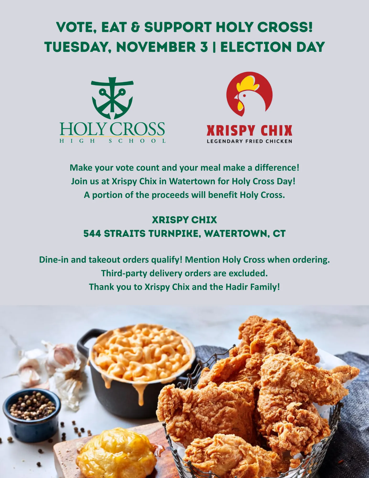 Holy Cross Day at Xrispy Chix