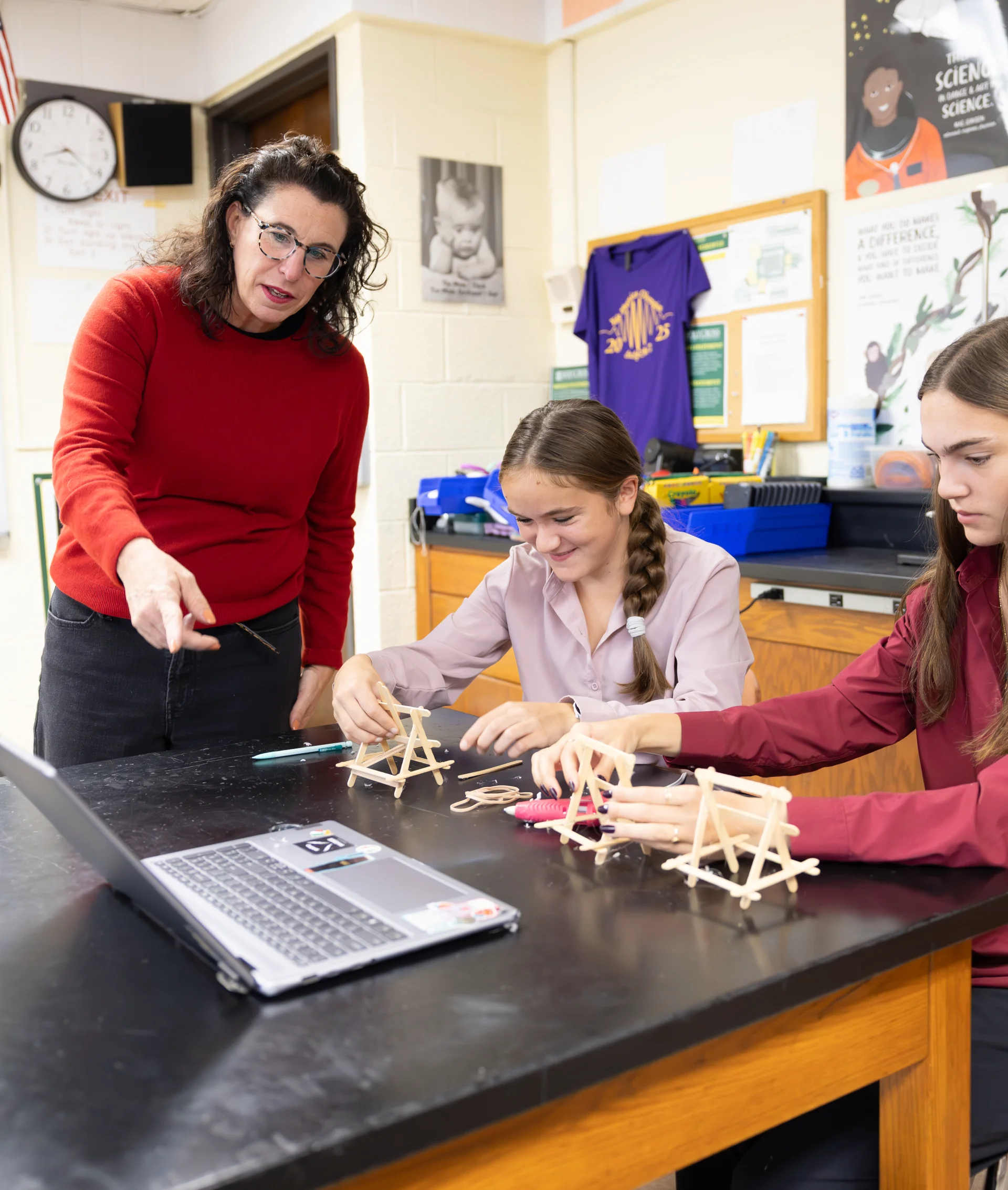 male student at desk